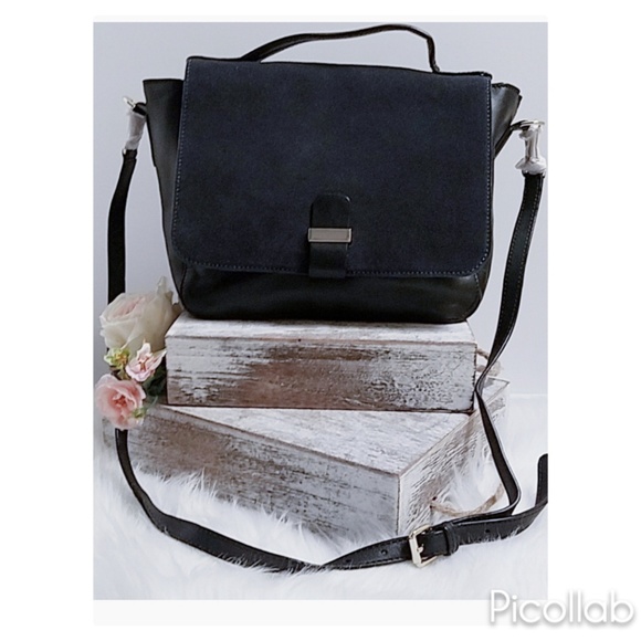 Boden Handbags - New! Boden Blue/Black Leather Purse